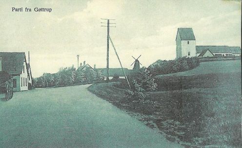 Byen og kirken set fra syd